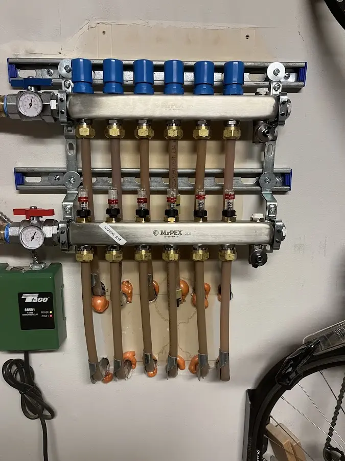 Plumber performing Gas Leak Detection at a residential property in Severna Park